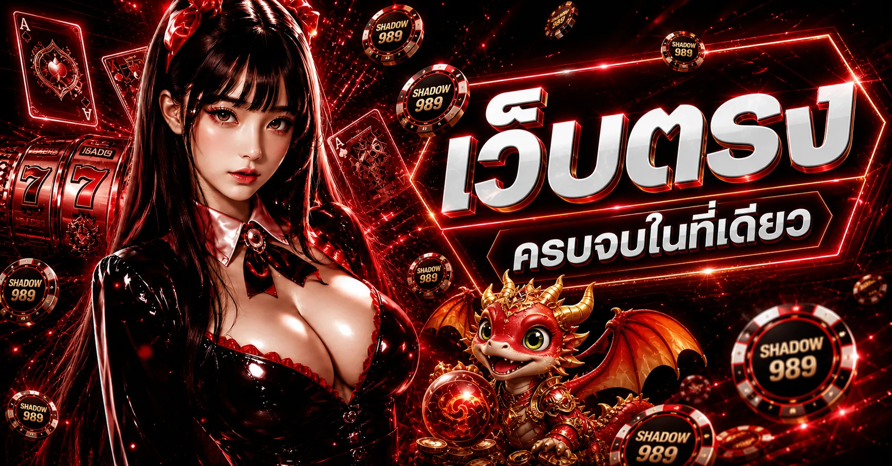 แบนเนอร์ SHADOW 989 เว็บตรง สล็อต คาสิโน และเกมออนไลน์